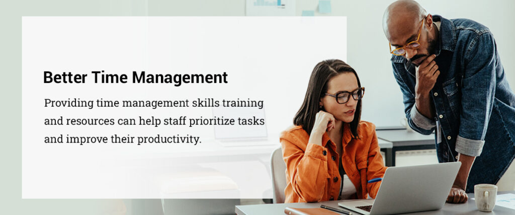 Better time management helps to improve productivity